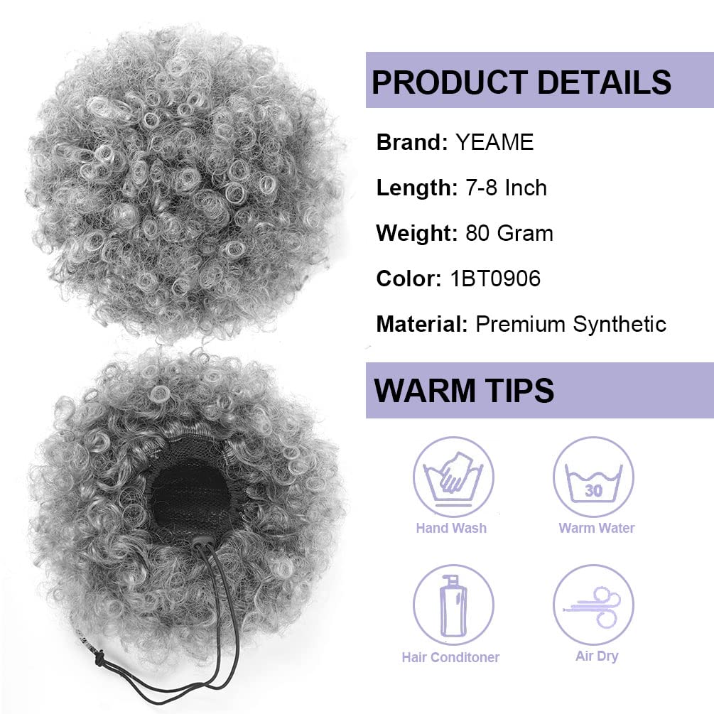 Afro Puff Drawstring Ponytail, - Drawstring Afro Curly Puff Ponytail ulasan dan harga