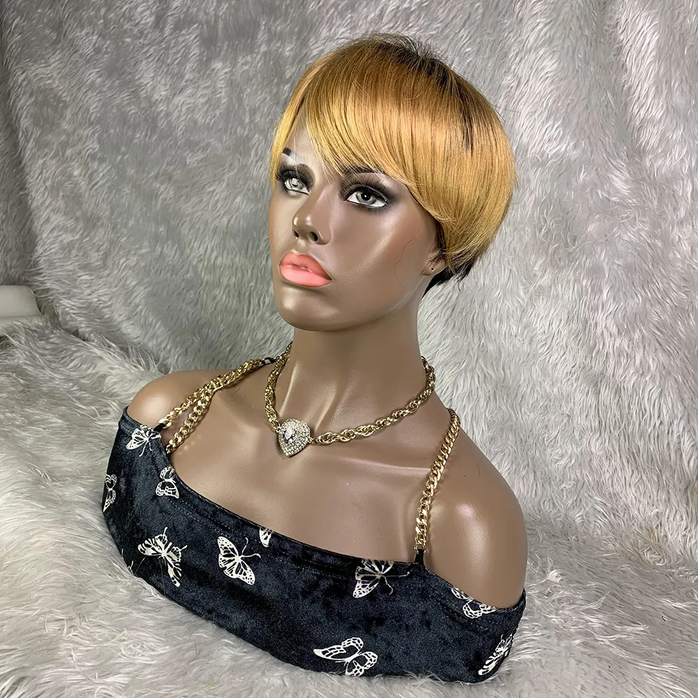 Wig rambut Remy pendek 8 inci  - Short Pixie Cut Wig Human Hair Cheap ulasan dan harga