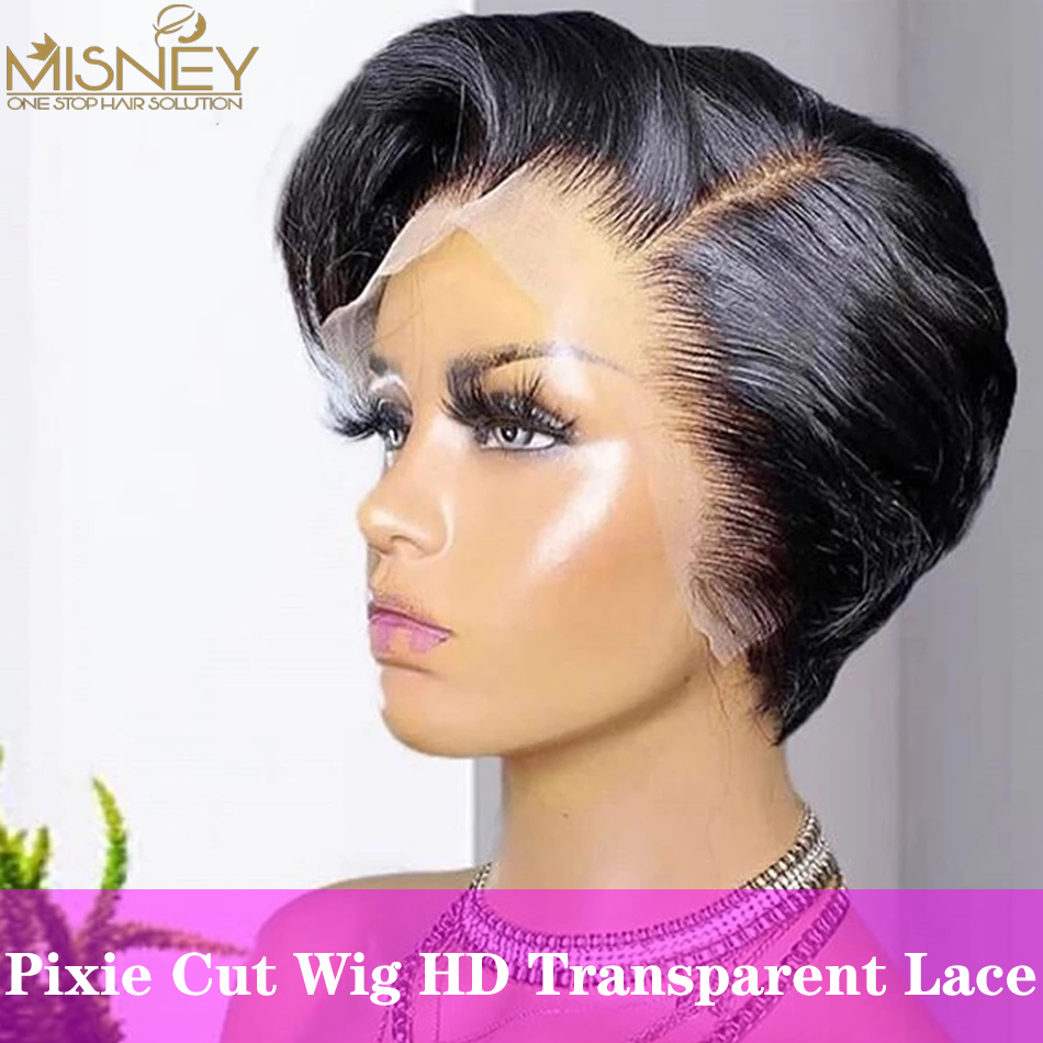 Wig Bob Pendek Wig Potongan Pi - Short Pixie Cut Wig Human Hair Cheap ulasan dan harga