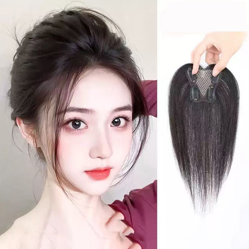 Topper Rambut Manusia Bernapas - Seamless Clip In Hair Extensions Human Hair ulasan dan harga