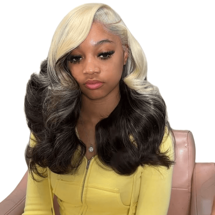 Wig Rambut Asli HD 13*6 Blonde - 613 Blonde Body Wave Lace Front Wig ulasan dan harga