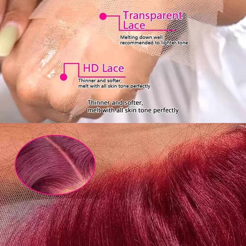 Wig Rambut Manusia Burgundy De - Human Hair Wigs ulasan dan harga