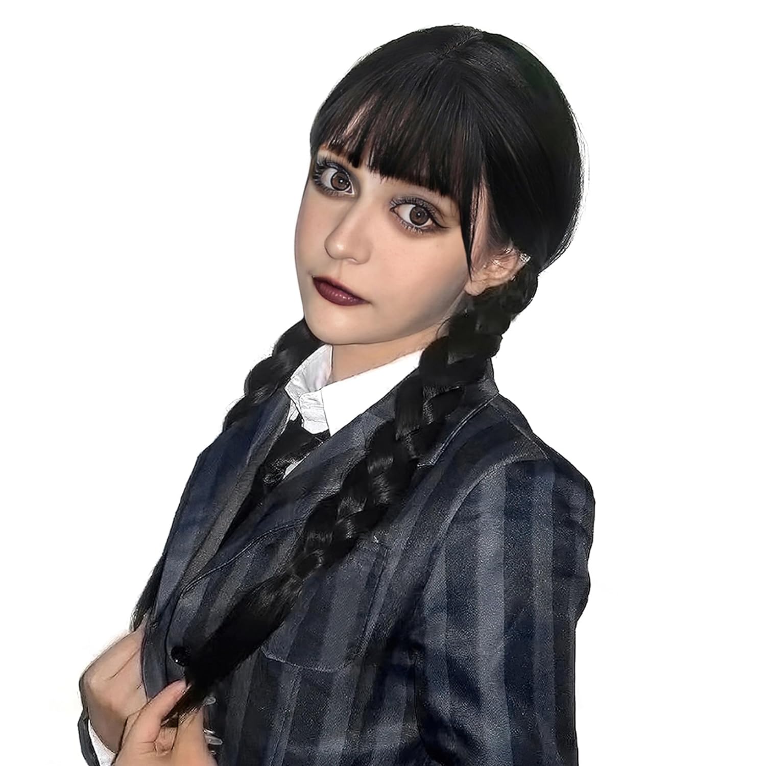 Wig hitam panjang kepang widne - Synthetic Braided Wigs For Black Women ulasan dan harga