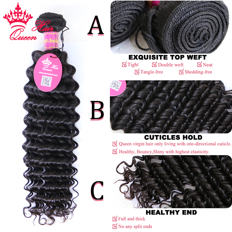 Top Quality Hair Bundles With  - Deep Wave 3 Bundles With Closure ulasan dan harga