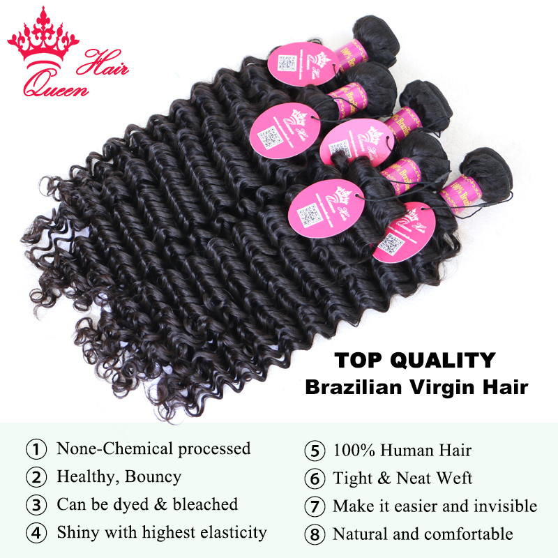 Top Quality Hair Bundles With  - Deep Wave 3 Bundles With Closure ulasan dan harga
