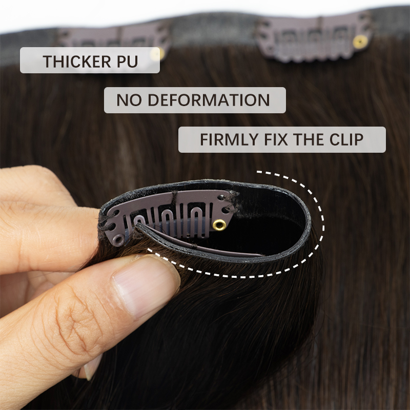 Klip PU Tebal Tak Terlihat Dal - Seamless Clip In Hair Extensions Human Hair ulasan dan harga