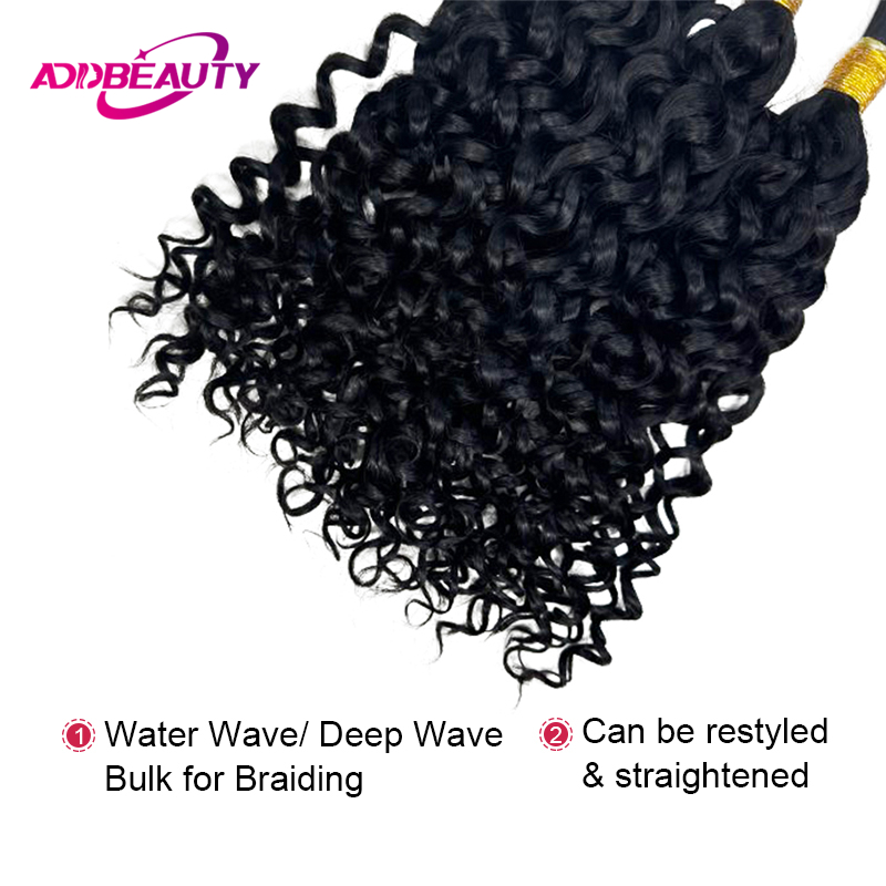 Rambut Manusia Keriting untuk  - Water Wave Bulk Human Hair For Braiding ulasan dan harga