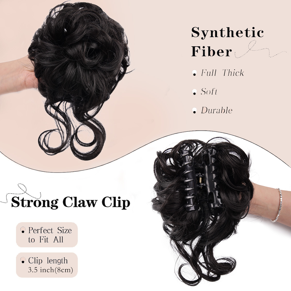 Hiasan rambut cepol berantakan - Claw Clip Messy Bun Hair Piece ulasan dan harga