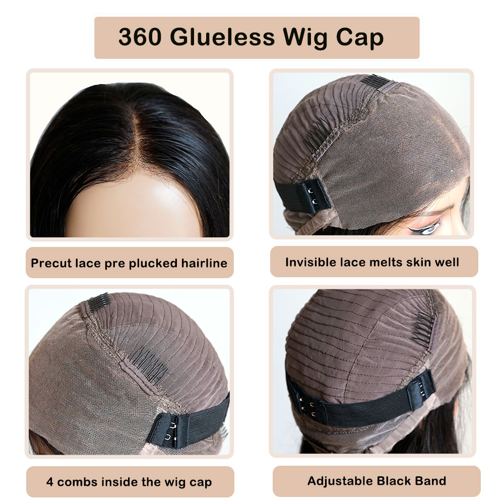 Rambut Manusia Brasil Pre Cut  - Human Hair Wigs ulasan dan harga