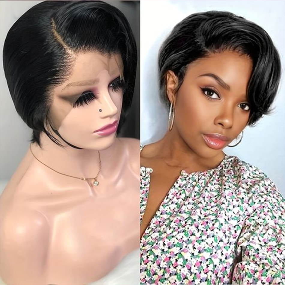 Wig potongan Pixie rambut manu - Short Pixie Cut Wig Human Hair Cheap ulasan dan harga
